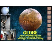 PATUNG BOLA DUNIA DIAMETER 2 METER