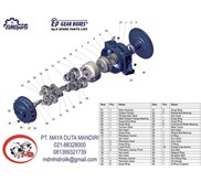 Planetary Gearbox, Gearbox Mixer, Gearbox molen, Reducer, Europarts Ep-9 Untuk Concrete Mixer Truck/ Truck Mixer/ Truk Molen