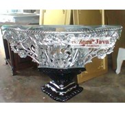 console table carving gandalf silver leaf meja konsul AJF-C01 french stylecfurniture aura java furniture