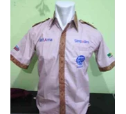 Baju Bengkel BRI Cream ( krem) Pria