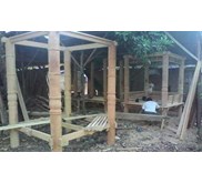 Gazebo Pilar Cincin. Ukuran 200x200 Cm