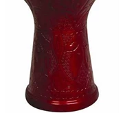 EGYPTIAN DARBUKA FIRED FINISH TOOLED DESIGN0 BURGUNDY