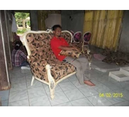 Sofa 3 seater motif marmer