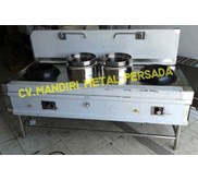 Stainless Steel Gas Double Kwali Range Medium Pressure With Double Soup Ring