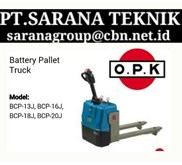 OPK BATTERY PALLET TRUCK - HAND PALLET PT SARANA TEKNIK