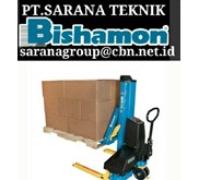 BISHAMON MANUAL & BATTERY STACKER TYPE STS PT. SARANA TEKNIK BISHAMON HAND PALLET STACKER - MATERIAL HANDLING