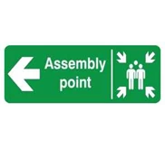 Assembly Point Kiri 100 x 250 mm, Safety Sign