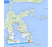 Rute Makassar - Bau - Bau