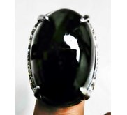 Batu Cincin Natural Cincau Black Jade Super Crystal ( Giok Hitam-Aceh)