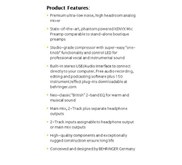 Behringer Q502 Usb Soundcard Recording