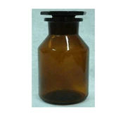 Reagent Bottle, Amber With Glass Stopper