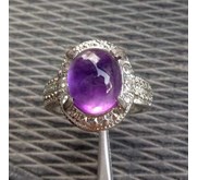 Batu Permata Cincin Kecubung Ungu