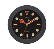 JAM DINDING HITAM MESIN SWEEP JARUM MODEL ROLENS 33CM