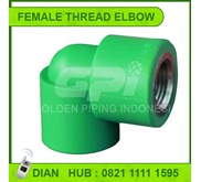 PPR AMD LESSO ELBOW DRAT DALAM, FEMALE THREAD ELBOW