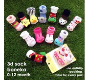 Grosir Kaos Kaki Bayi 3D Socks Boneka