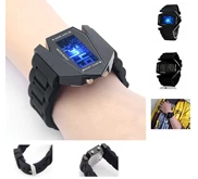 Jam Airplane Style Metal Housing Rubber Waterproof Sport Watch