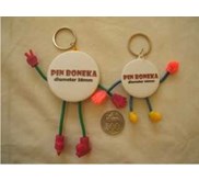Bahan Pin Gantungan Kunci Boneka 44mm
