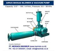 methane gas booster roots blower dan vacuum pump