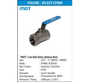 MDT - 1 pc Ball Valve, Reduce Bore