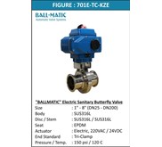 BALL MATIC - Electric Sanitary Butterfly Valve