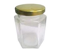 Toples Kaca Hexagon ukuran 200 Ml