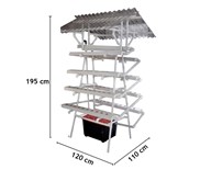 Jirifarm Paket Starterkit Hidroponik NFT Pyramid 90 LT w/ Solartuff