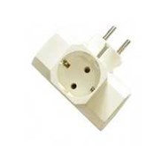 Stecker T NP Putih Tiga Lubang 