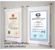 Frame Poster Dinding Acrylik  Double 2mm 3mm ,5mm