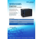 Indorack Wir4508s 8u Depth 450mm Single Door