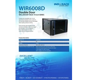 indorack WIR6008D 8U depth 600mm double door