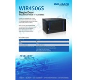 Indorack Wir4506s 6u Depth 450mm Single Door