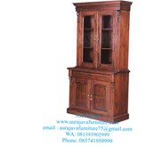 Lemari Klasik|Lemari Hias Kaca|Lemari Buku|Jepara Furniture|AJF Jepara