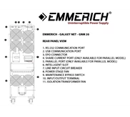 UPS ONLINE EMMERICH 3 TO 1 PHASE 20 KVA - GALAXY NET - GNM 20
