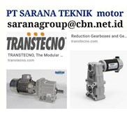 TRANSTECNO WORM GEAR GEARMOTOR GEAR REDUCER PT SARANA TEKNIK