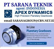agent APEX DYNAMICS PLANETARY GEAR PT SARANA TEKNIK