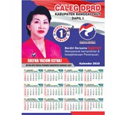 Cetak Atribut CalegKalender 32 x 64 cm, Tahun 2019