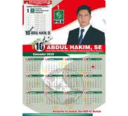 Atribut Caleg Kalender 2019, Tahunan, ukuran 38 x 64 cm