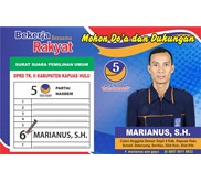 STIKER ATRIBUT CALON ANGGOTA LEGISLATIF (CALEG)