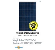 Panel Surya YINGLI SOLAR 320WP. 