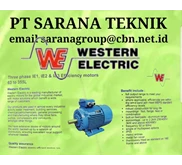 WESTERN  ac ELECTRIC MOTOR 3 PHASE PT SARANA TEKNIK MOTOR