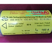 FUSE SIBA 160 A 3/7,2kv Item Number 3001813.160