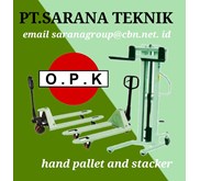 OPK HAND PALLET STOCKIST PT.SARANA TEKNIK OPK MATERIAL HANDLING STACKER