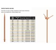 MULTIPLE POINT AIR TERMINAL,  AIR ROD MULTIPLE POINT, AIR TERMINAL ROD