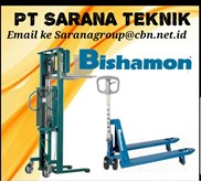 Bishamon Hand Pallet - Stacker PT SARANA TEKNIK Manual & Scale Murah 