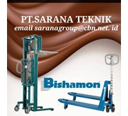 PT SARANA TEKNIK BISHAMON INDONESIA JAKARTA HAND PALLET STACKER BISHAMON