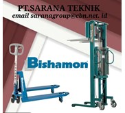PT SARANA TEKNIK BISHAMON pt. sarana HAND PALLET MODEL BM 30 M stacker stockis in jakarta