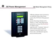 GENERAL ELECTRIC RELAY MULTILIN 369