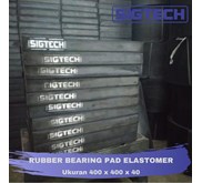 Rubber Bearing Pad Elastomer Ukuran 400 x 400 x 40