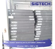 Karet Bantalan Elastomer Jembatan Ukuran 300 x 300 x 55
