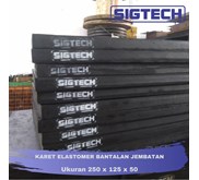 Karet Elastomer Bantalan Jembatan Ukuran 250 x 125 x 50
